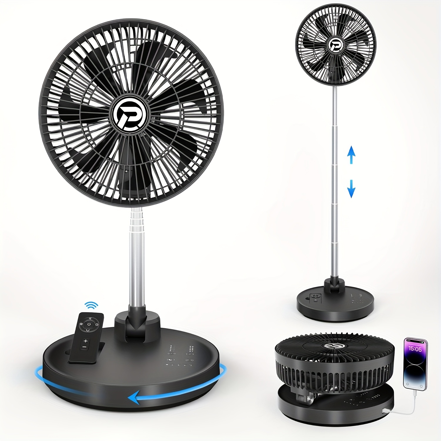 Ventilador portátil PANERGY 10” recargable – Envío a Cuba - Imagen 2