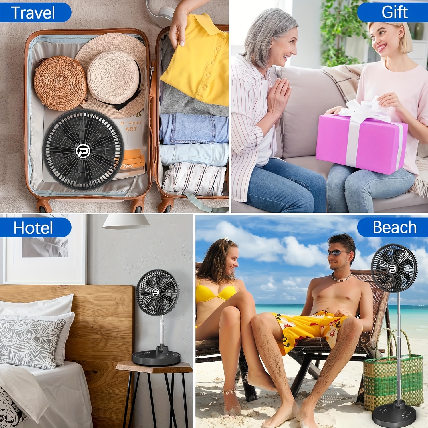 Ventilador portátil PANERGY 10” recargable – Envío a Cuba - Imagen 8