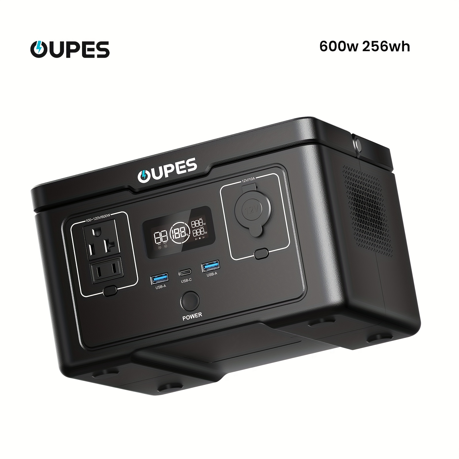 OUPES Exodus 600 – Estación de Energía Portátil 600W, Batería LiFePO4, Recarga Rápida 256Wh para Apagones, Camping o Emergencias - Imagen 5