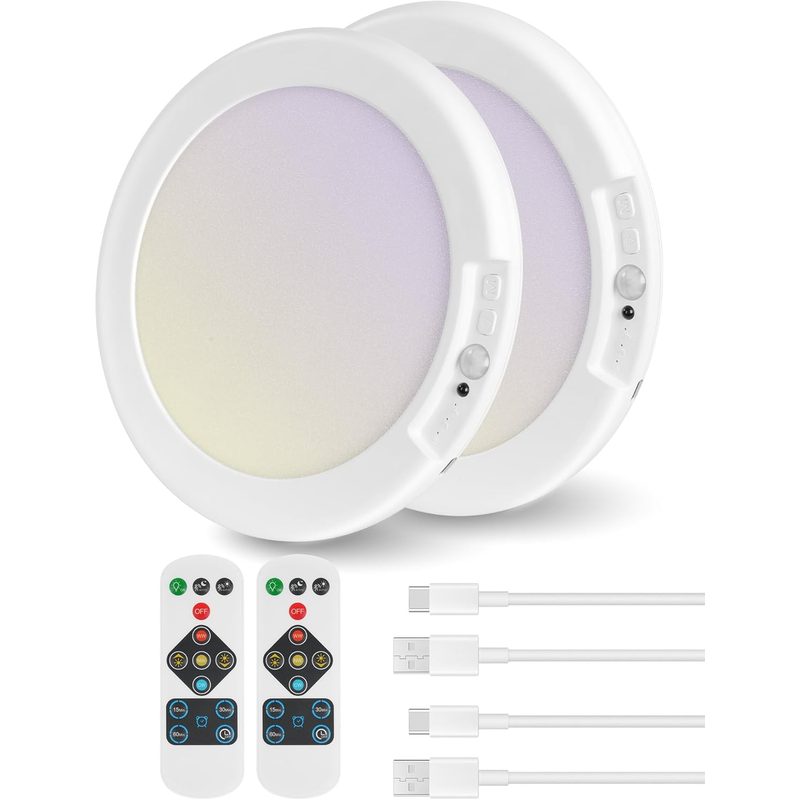 Lámpara de techo recargable GOEBLESON con control remoto luz LED blanca para emergencia y apagones en Cuba