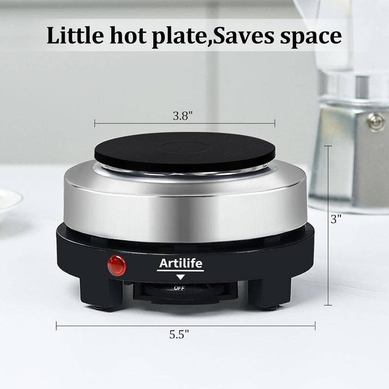 Diagrama de las dimensiones compactas de la placa caliente ARTILIFE
